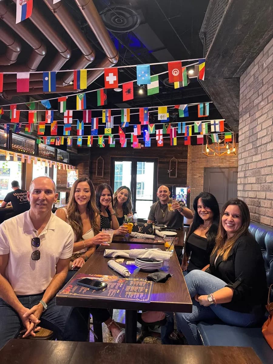 A team dinner